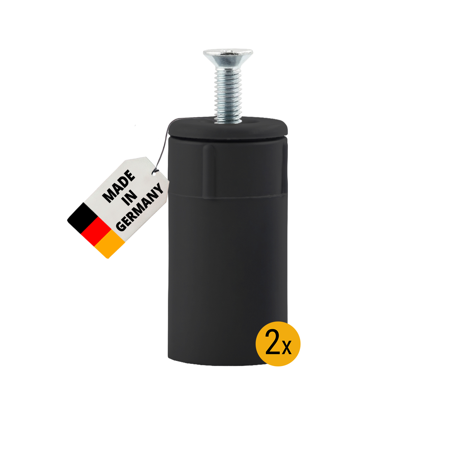 Anschlagstopfen 40mm, anthrazit, 2 Stück