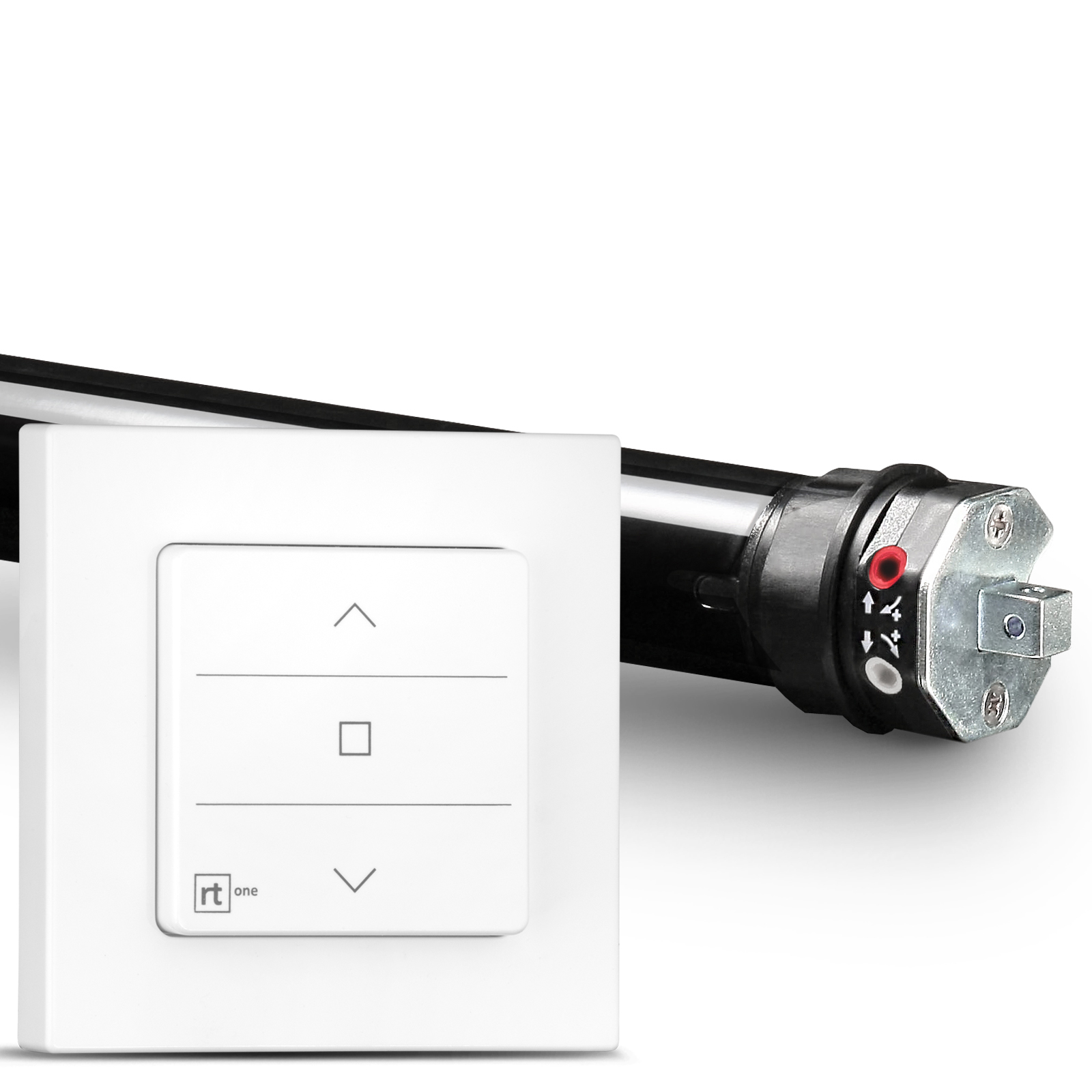1-Bild-Nobily-P4-Rolladenmotoren-inkl-rt-One-Rolladenschalter NOBILY Profi-Set inkl. Rollladenmotor P4 u. Wlan Rollladenschalter rt One Zugkraft 13Nm / 36kg SW40