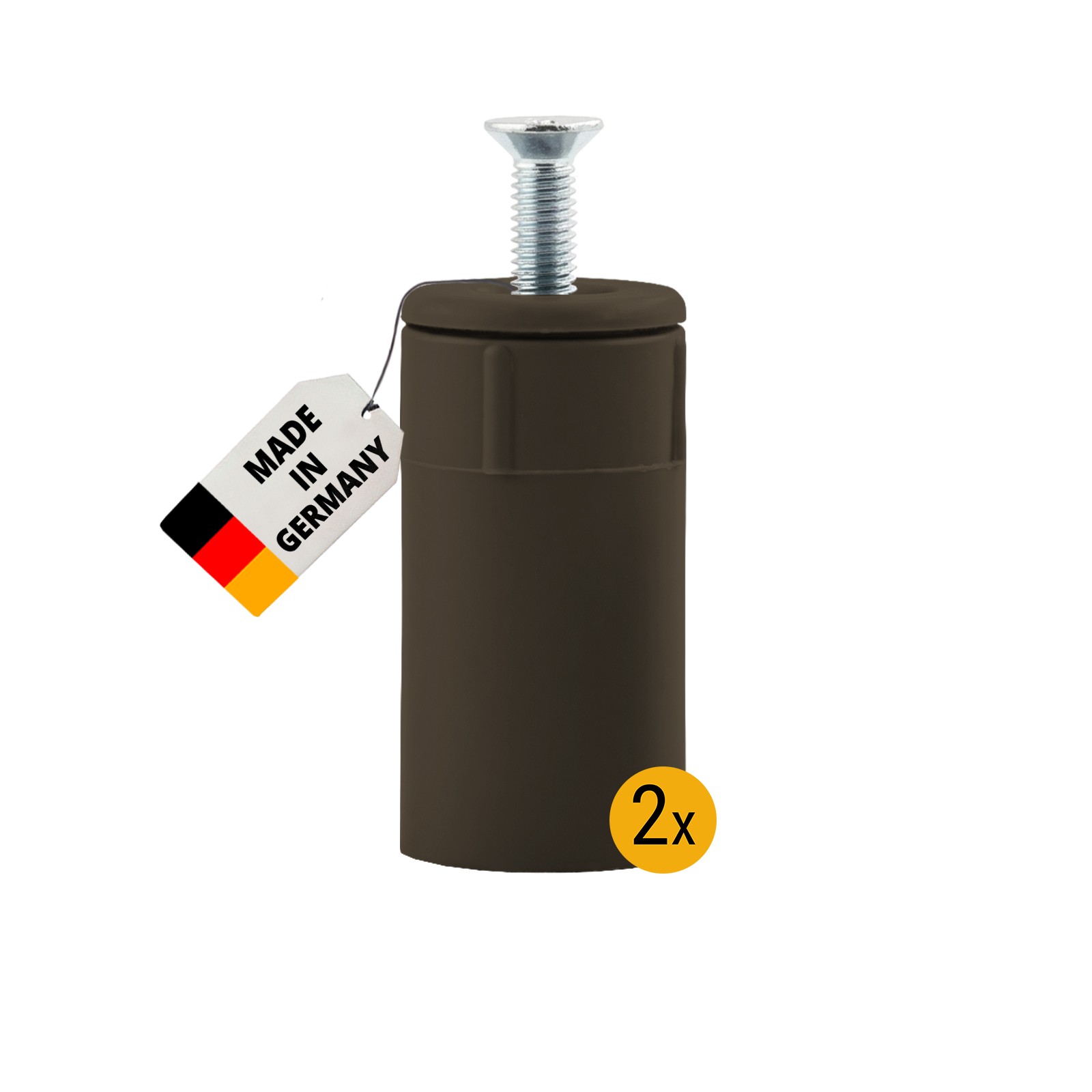 Anschlagstopfen 40mm, braun, 2 Stück
