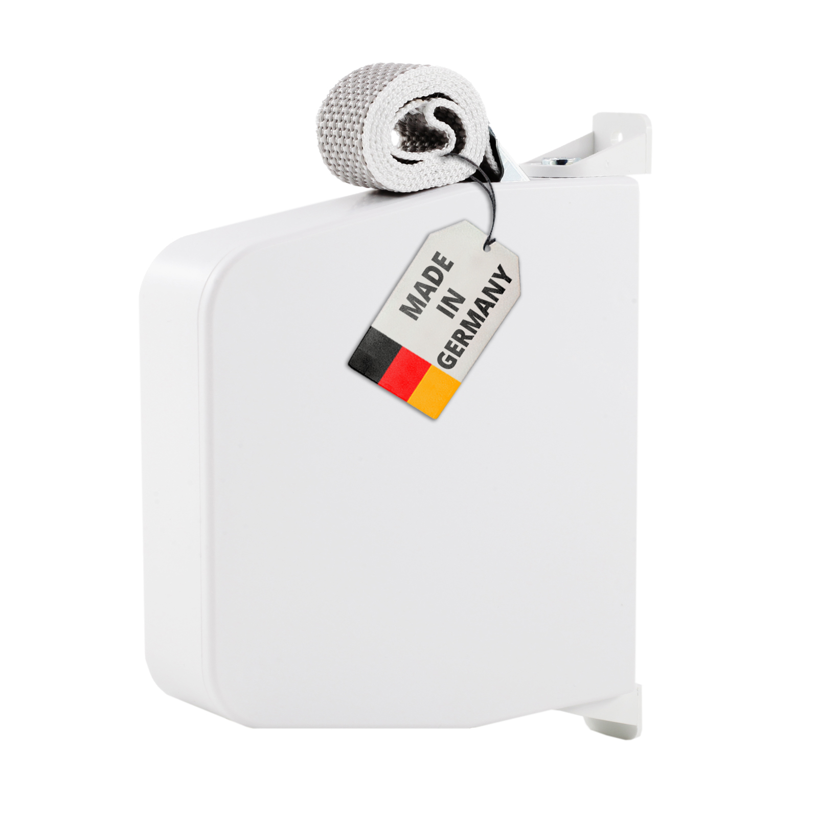 Maxi-Gurtwickler, weiß, schwenkbar, mit 7,5 m Gurt