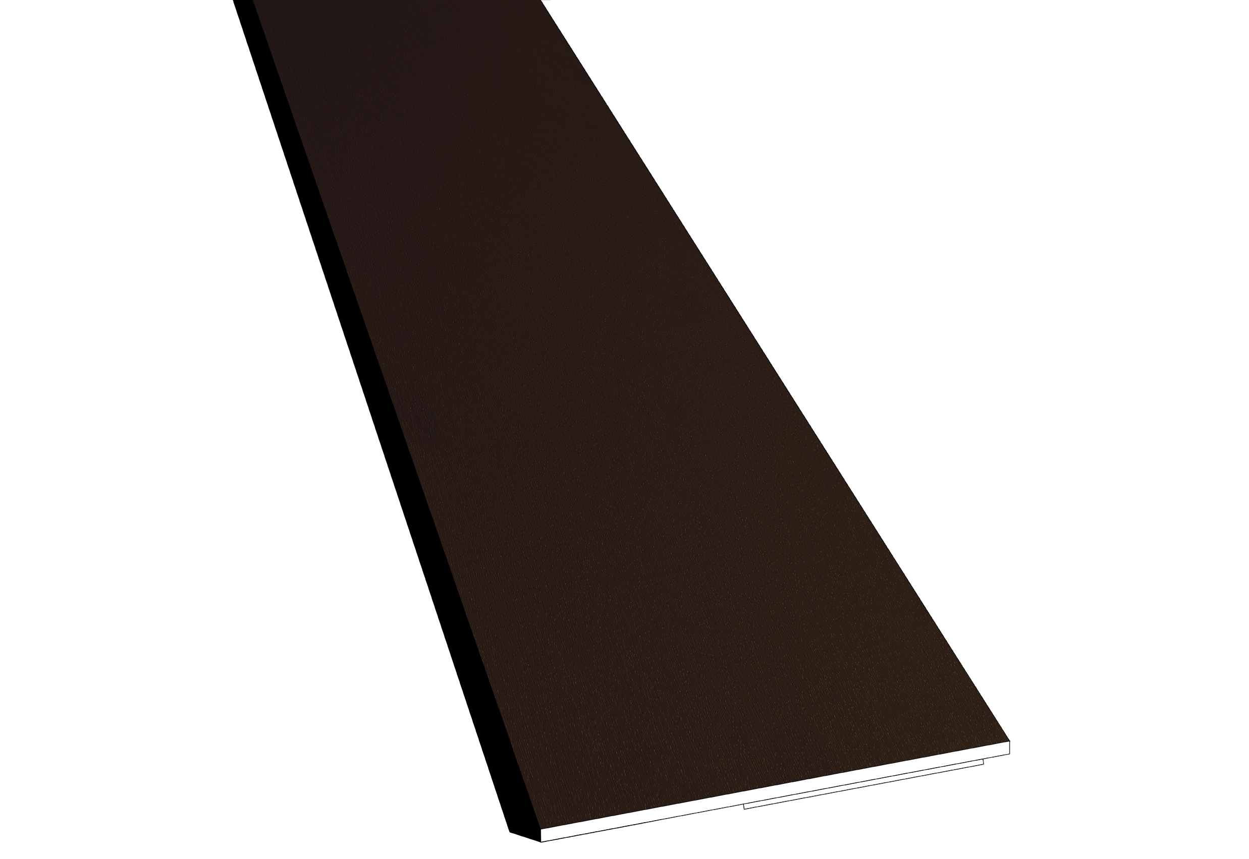 NOBILY Flachleiste mit Lippe Schwarzbraun