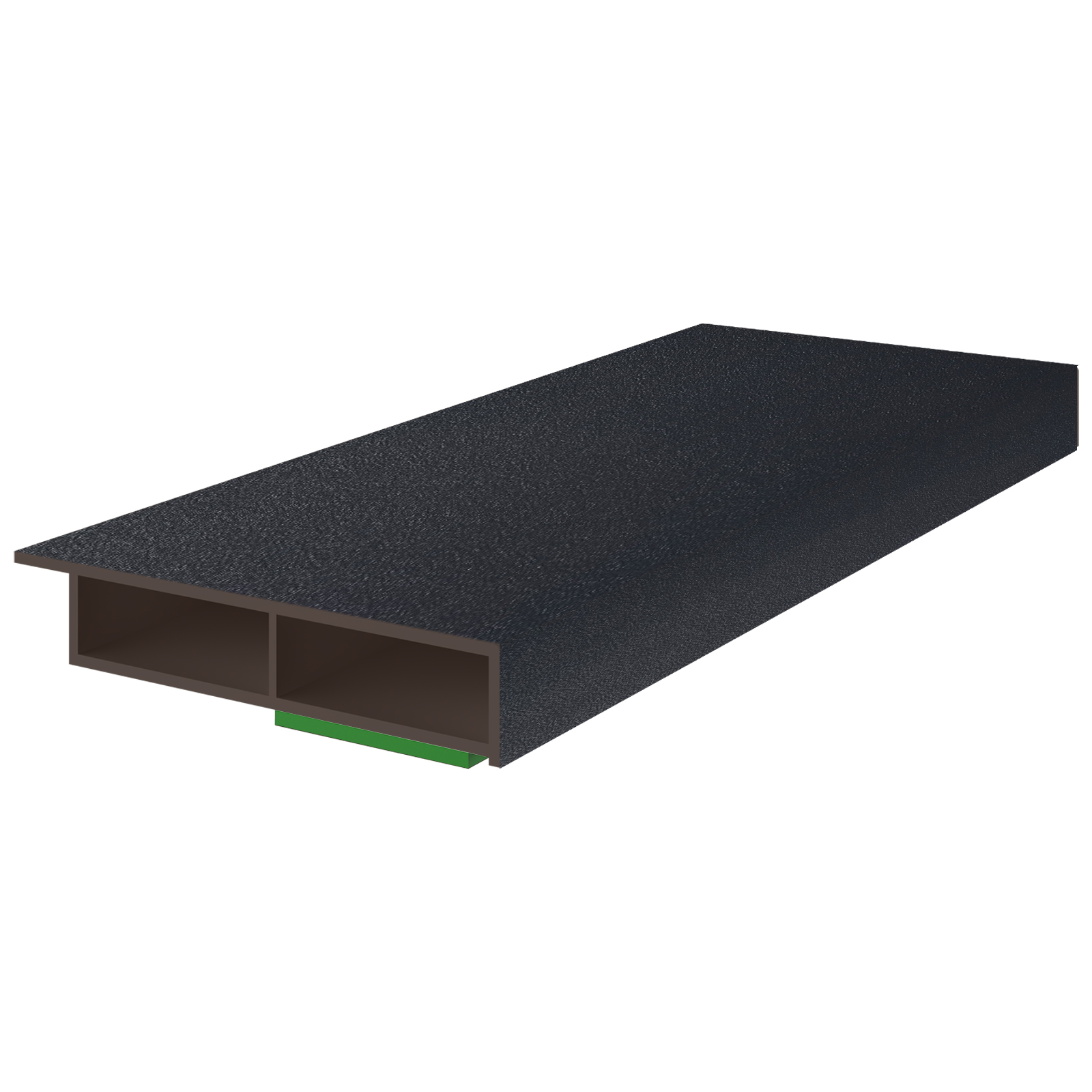 Deckleiste-Anthrazitgrau-glatt-braunes-Grundmaterial