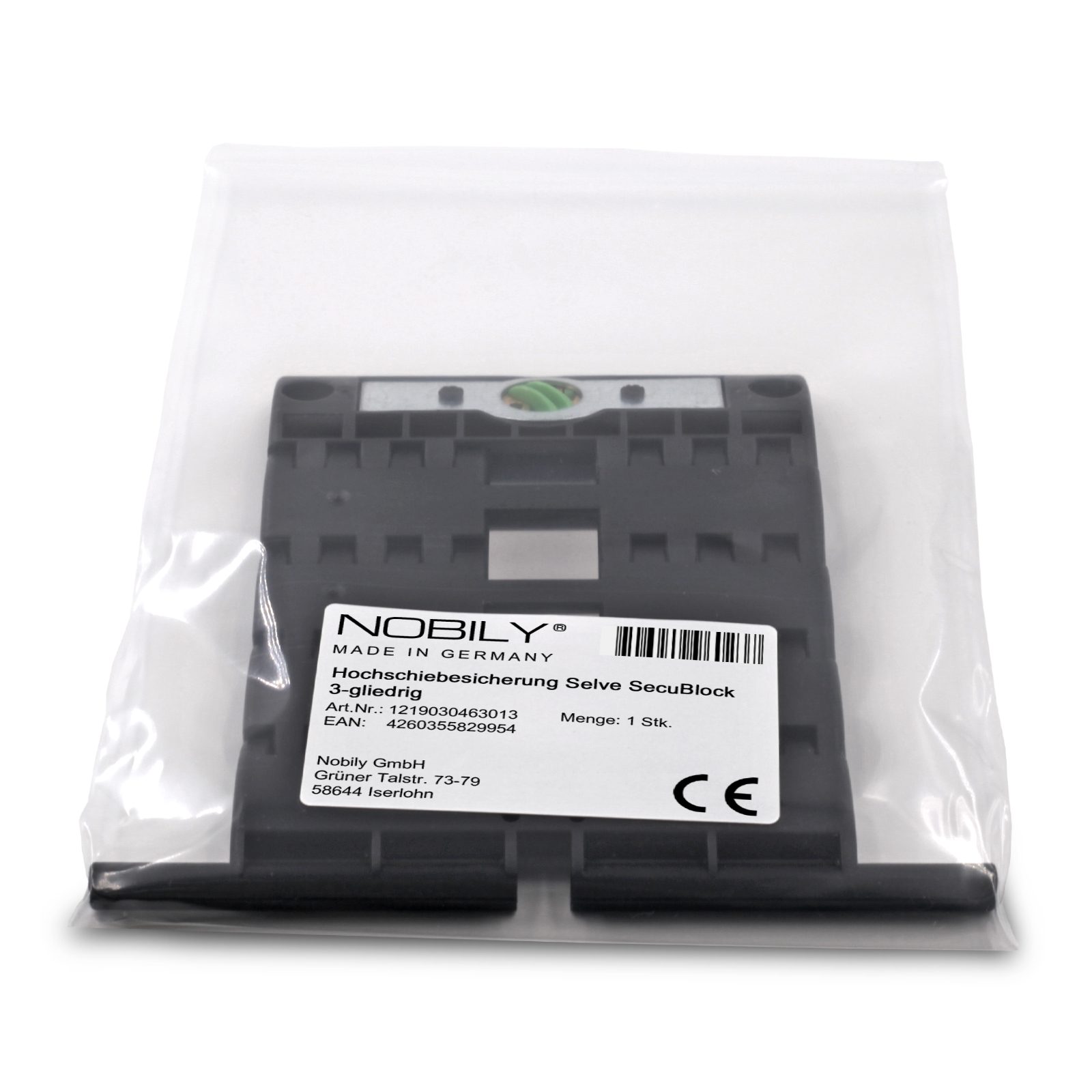 NOBILY Rollladenverbinder Hochschiebesicherung SecuBlock 3-gliedrig