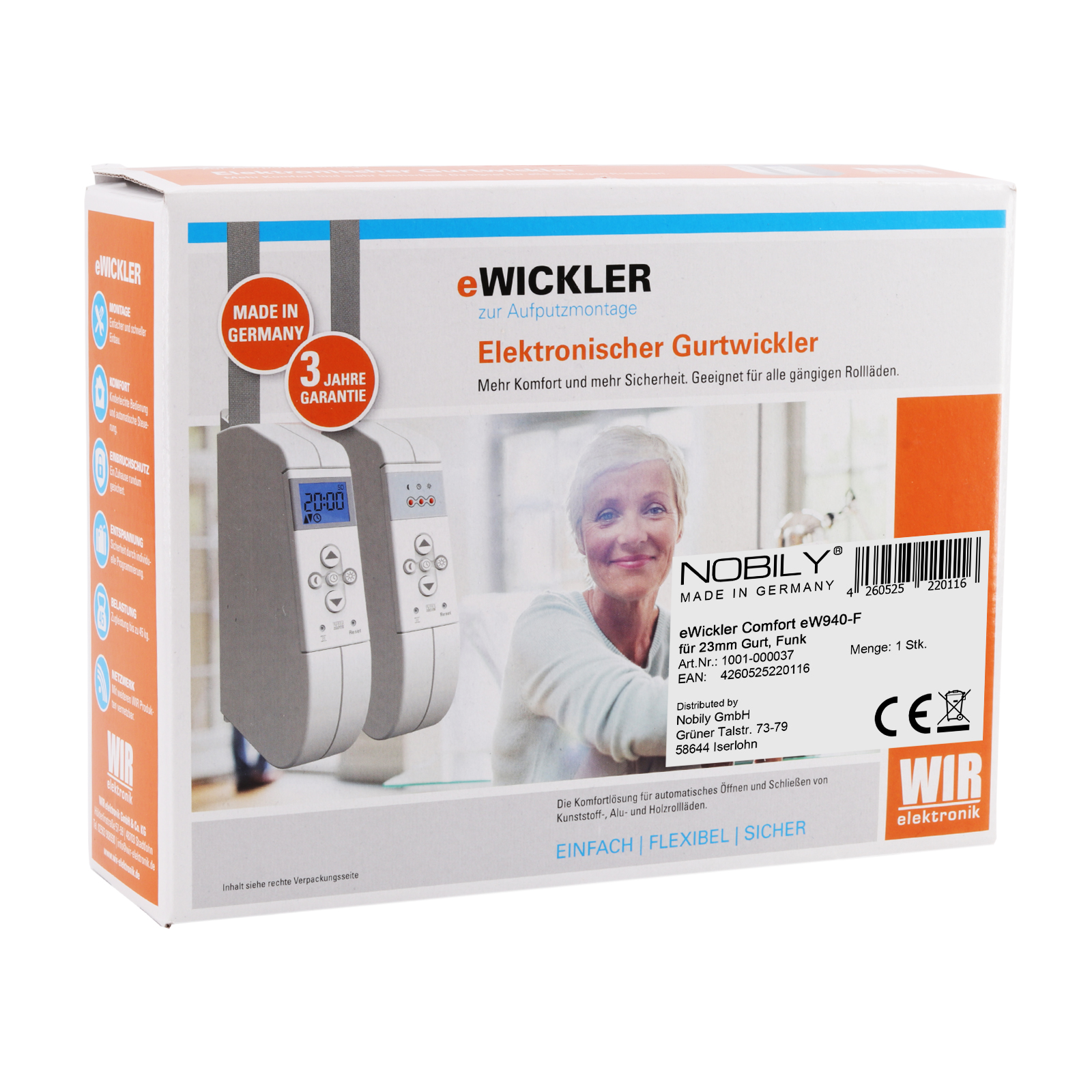 eWickler Gurtwickler Comfort eW940-F,für 23mm Gurtband, Funk