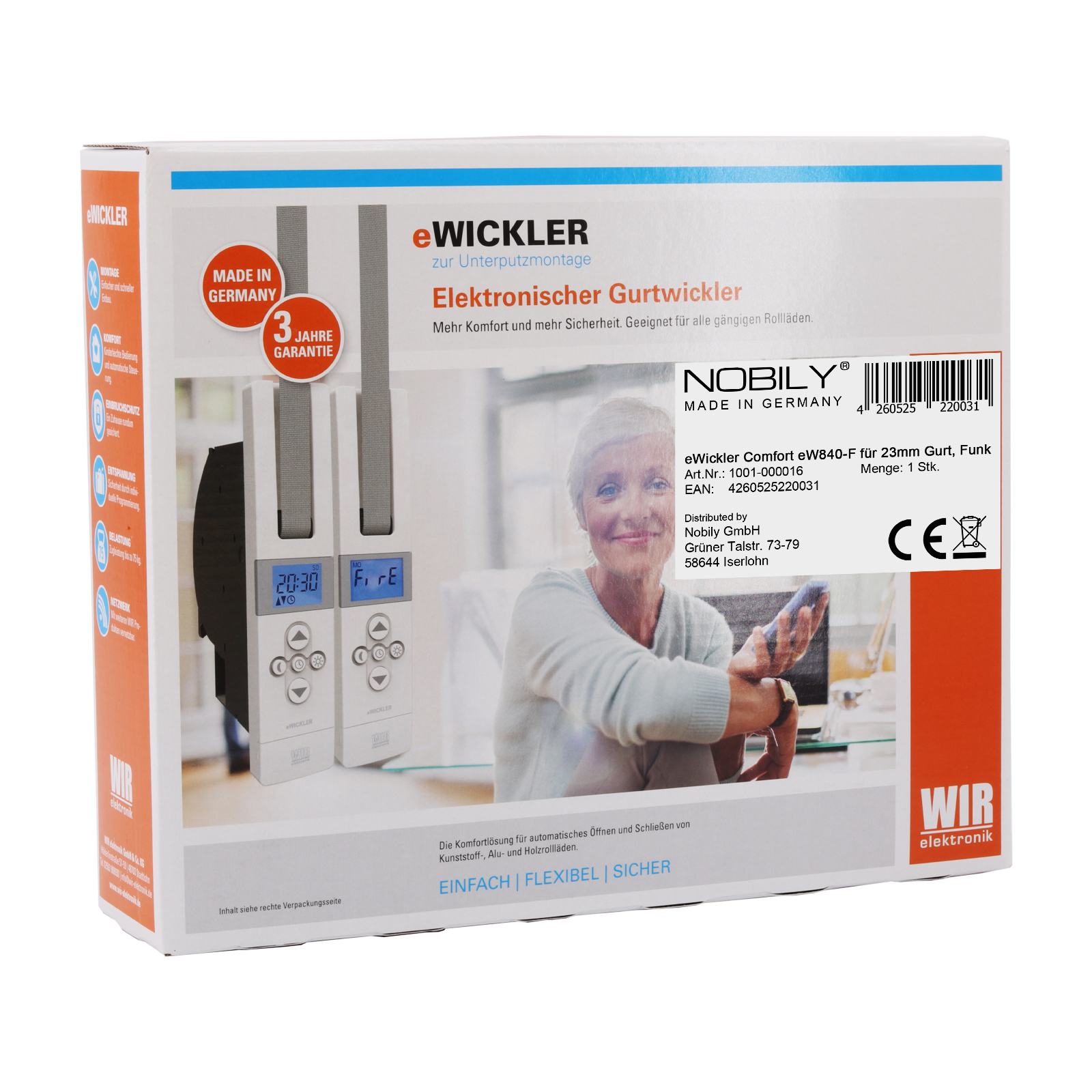 eWickler Gurtwickler Comfort eW840-F,für 23mm Gurtband, Funk