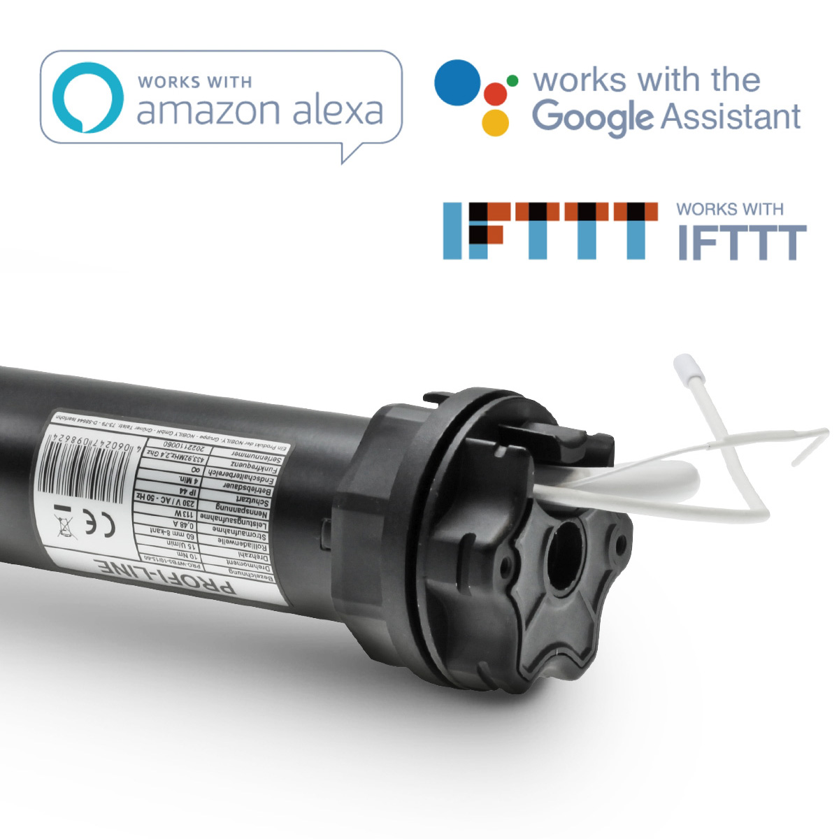 Profi-Line WLAN Rollladenmotor inkl. intgr. Funkempfänger PRO-WFB5