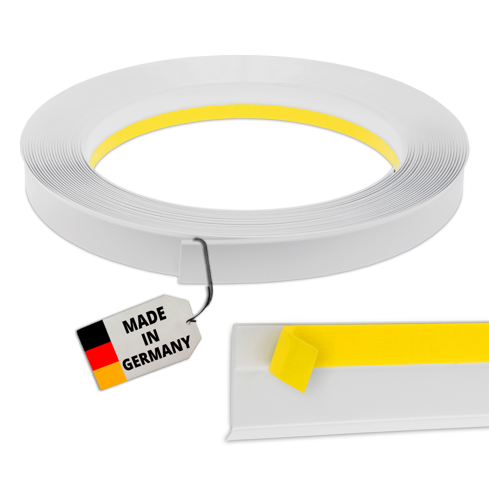 20mm-80mm Fensterleiste / Flachleiste selbstklebend MIT Lippe Stärke 1,5mm