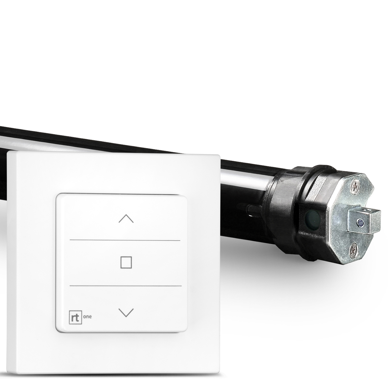1-Bild-Nobily-PE4-Rolladenmotoren-inkl-rt-One-Rolladenschalter NOBILY Profi-Set inkl. Rollladenmotor PE4 u. Wlan Rollladenschalter rt One Zugkraft 13Nm / 36kg SW40