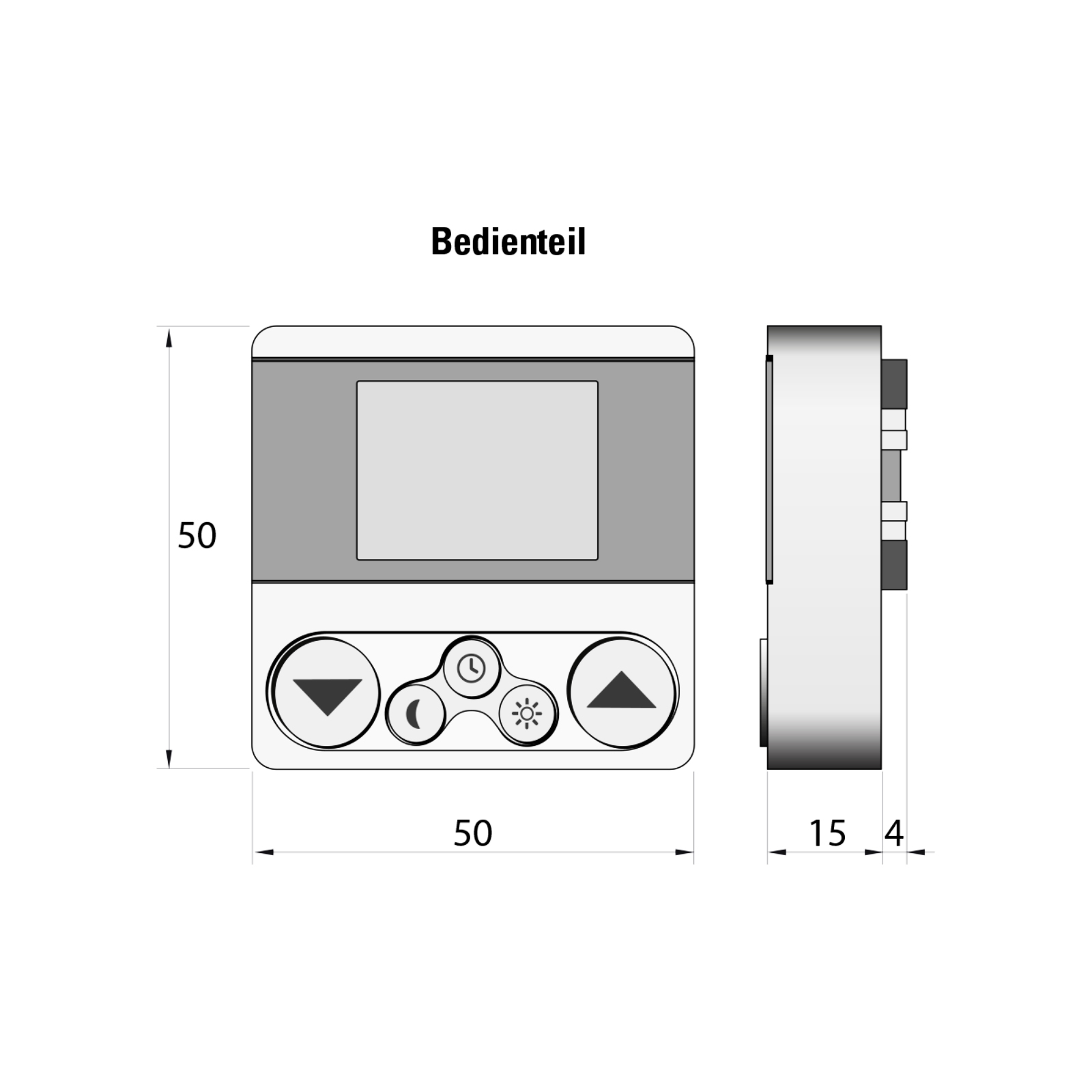 eUhr eU140 weiß, Batteriebetrieben