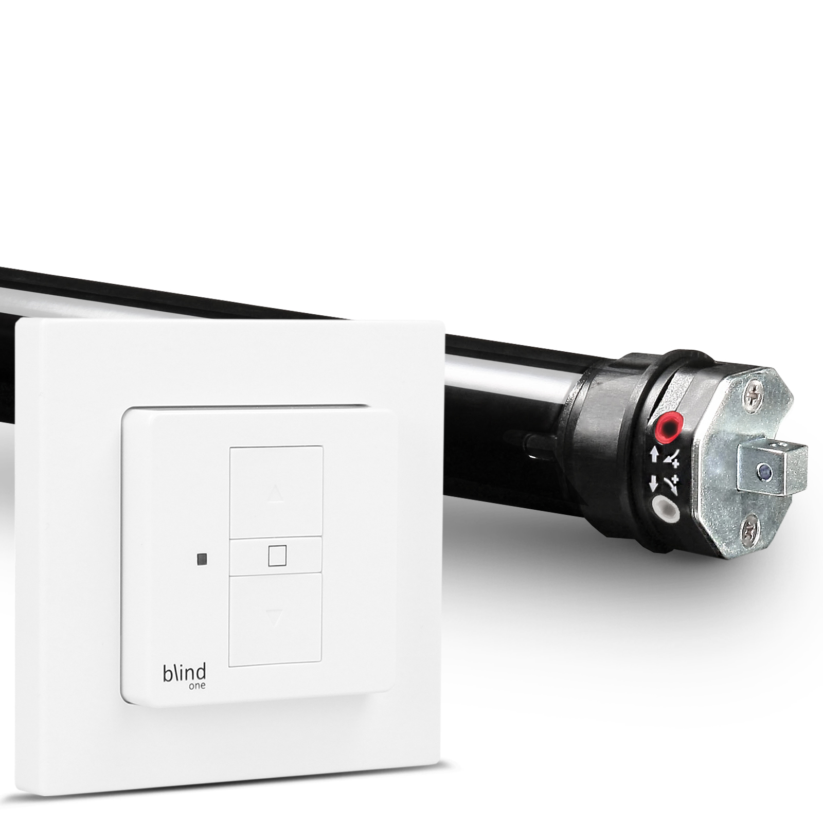 1-Bild-P4_blind-oneS1Rdxzqax9scu NOBILY Profi-Set inkl. Rollladenmotor P4 u. Wlan Rollladenschalter blind One Zugkraft 3Nm / 36kg SW40