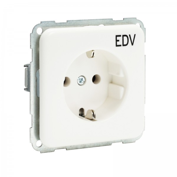 Presto-Vedder 7020SLEDVUW Regina Steckdose mit EDV-Aufdruck ultraweiss
