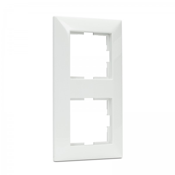 Meridian 2-Fach Rahmen ultraweiß RAL 9010