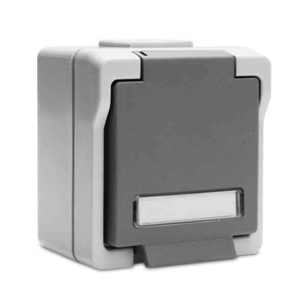 Presto-Vedder 9320BUW Steckdose mit Beschriftungsfeld