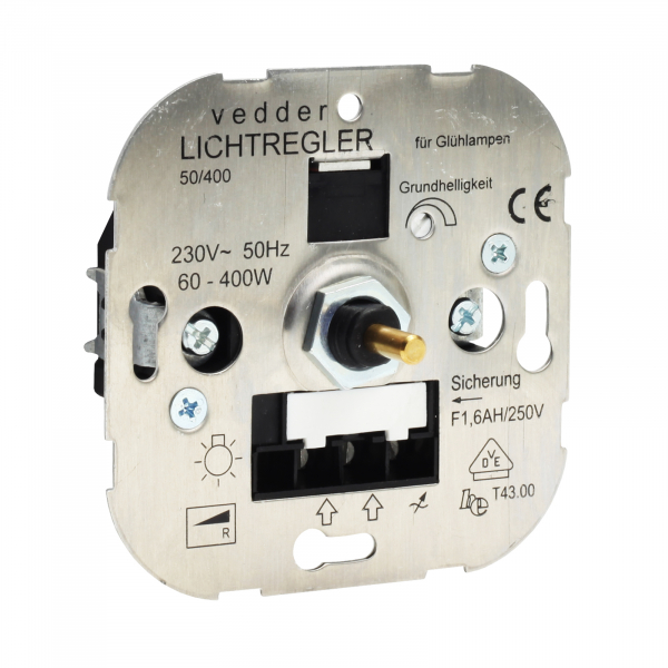 Presto-Vedder 50400 Dimmer 60-400W Druck-Wechselsch. f. Glüh-/Halogenl